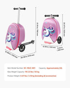 VEVOR Ride-on Luggage, 20 L Capacity, 20 Inches Kids Scooter Suitcase - Image 7