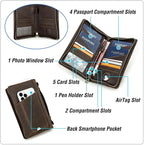 Top Grain Leather Travel Passport Wallet Holder Case - Image 5
