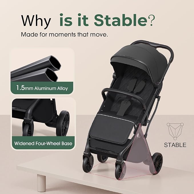 newyoo Lightweight Baby Travel Stroller, Compact Toddler Strollers w - Image 4