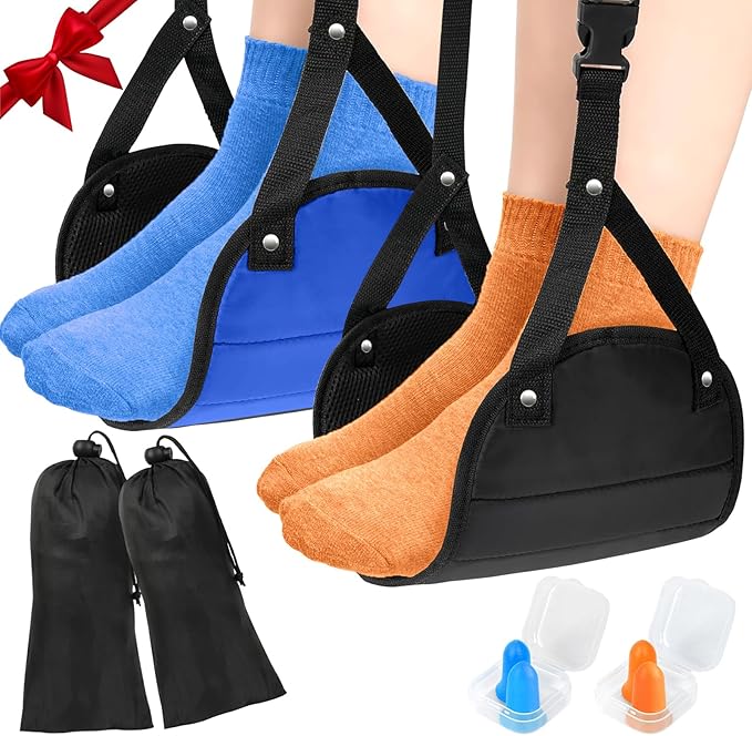 Foot Hammock for Plane Travel by Woolitime