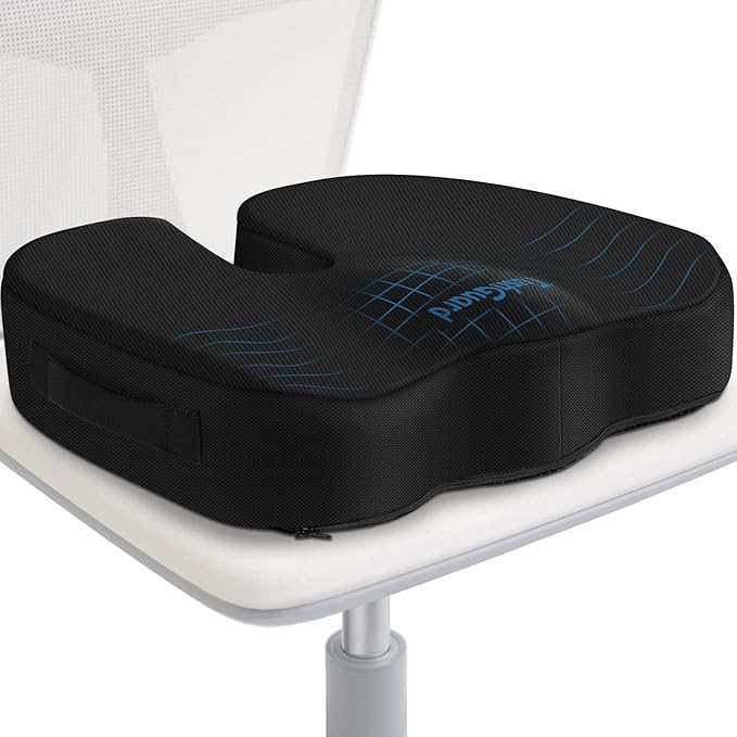 TushGuard Seat Cushion for Office Chair Memory Foam Non-Slip Desk Seat Cushion by TushGuard