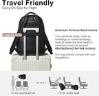 30L Business Laptop Backpack for Women Men, Travel Work Backpack Purse Faux - Image 6