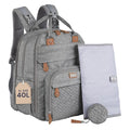 BabbleRoo Extra Large Diaper Bag Backpack, Expandable Baby Bag by BabbleRoo