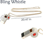 Whistle, Rhinestone Sports Whistle - Image 2