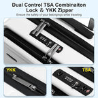 Carry On Luggage 22×14×9 Airline Approved, 20 Inch Lightweight ABS+PC Hard - Image 5