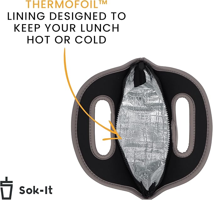 Sok It LunchTote Zippered Bag Insulated Neoprene Caddy - Image 4