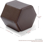 Oirlv Luxury Hexagonal Leather Watch Travel Case Single Watch Box - Image 9