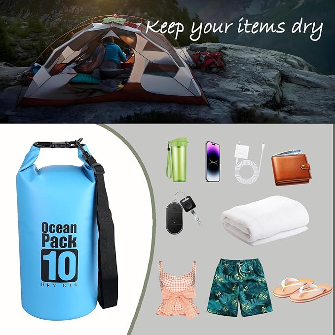 Dry Bag Waterproof Backpack 5L/10L/20L/30L Roll Top Waterproof Bag, Floating - Image 5