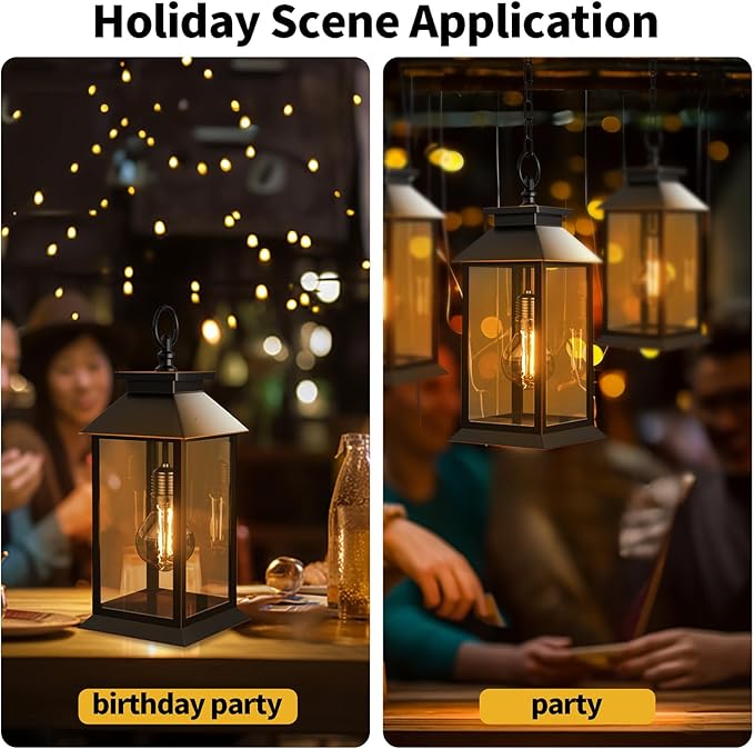 2 Pack Hanging Solar Lanterns Glass Solar Lights Outdoor Waterproof Upgraded - Image 5