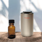 Air Oil Diffuser for Home Waterless Essential Oil Diffuser, Rechargeable USB Aromatherapy Scent Diffuser with LED Lights, Home Fragrance Diffuser for Room, Studio, Office, Bedroom-Champagne