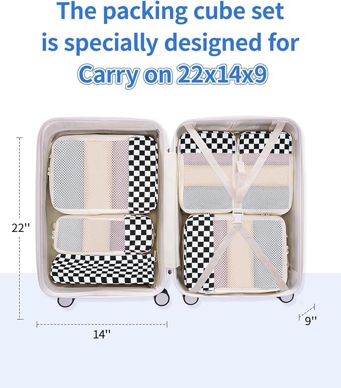 Narwey 6 Set Compression Packing Cubes - Image 2