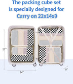 Narwey 6 Set Compression Packing Cubes - Image 2