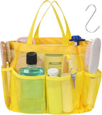 F-color Mesh Shower Caddy Portable, Upgrade Deeper 7 Pockets Shower Bag Basket by F-color