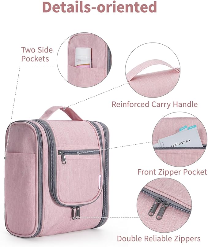 Narwey Small Hanging Toiletry Bag Women Travel Makeup Bag Organizer Toiletries - Image 4