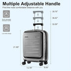 Expandable Carry On Luggage Airline Approved, 20 Inch Lightweight ABS+PC Hard - Image 9