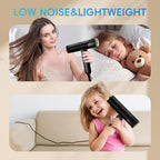 Nicebay Ionic Hair Dryer with diffuser for Curly Hair,1600W &110000RPM High-Speed Brushless Motor for Fast Drying,Professional Blow Dryer for Women,Low Noise,Lightweight,Lock Function,Travel HomeSalon