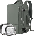 Hanples Women's Large 17.3 Inch Laptop Backpack, Olive Green, Waterproof by Hanples