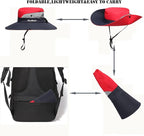 Womens Summer Sun Hat Beach Hat Wide Brim Outdoor UV Protection Hat Foldable - Image 4