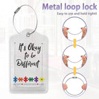 2Pcs Luggage Tag for Suitcase Autism Awareness Cute Suitcase Tag - Image 4
