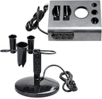 BYOOTIQUE 5-Hole & 6-Hole Tabletop Blow Dryer & Hair Iron Holder Salon Appliance Stand with 3 Outlets Hair Tool Organizer Hot Tools Organizer for Stylist Straightener Bathroom Supplies
