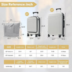 Merax Luggage Sets Front Opening, 2 Piece Hardshell Suitcase - Image 2