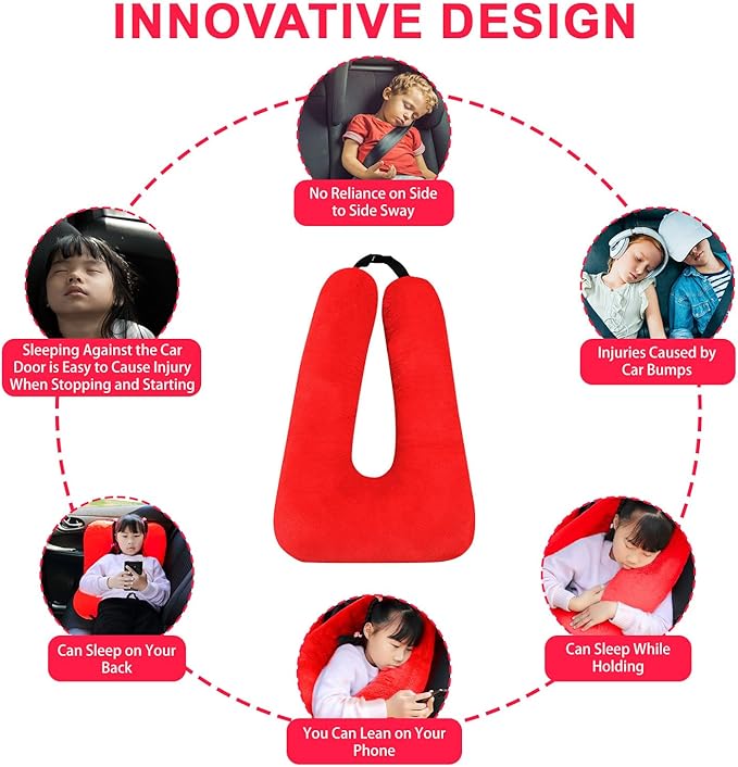 Travel Pillow, Travel Pillow for Kids, Sleeper Hold Pillow Travel, Removable - Image 5