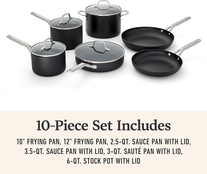 Calphalon® Hard-Anodized Nonstick 10-Piece Cookware Set - Image 6