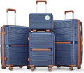 4-Piece Luggage Set with Double Spinner Wheels, Expandable Hardside Suitcases by Unknown
