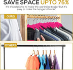 Premium Velvet Hangers 50 Pack Ultra Thin Non Slip Adult Felt Space Saving Suit - Image 4