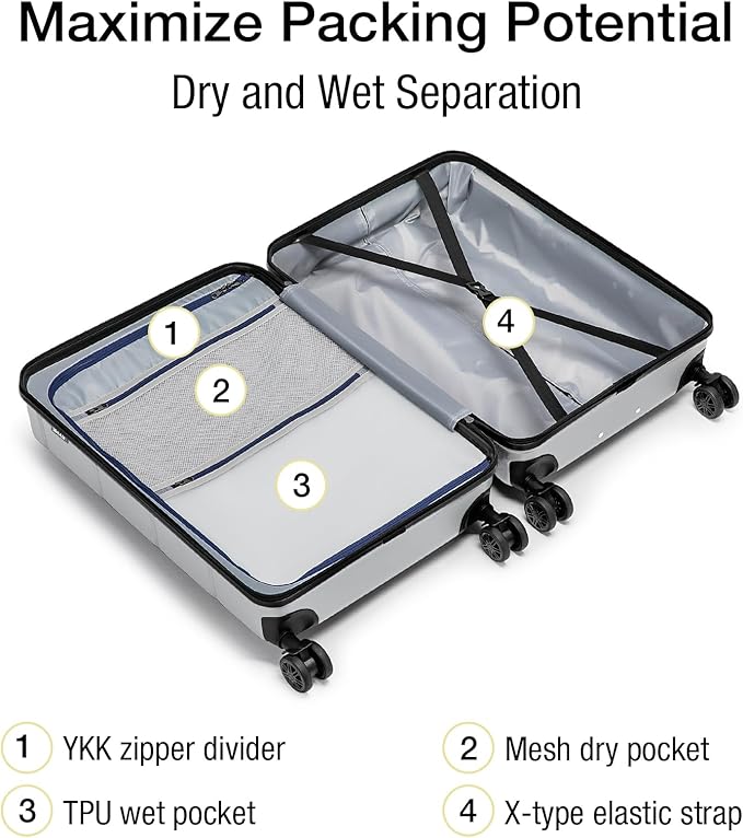 KYME Carry On Luggage 22x14x9 Airline Approved - Image 3