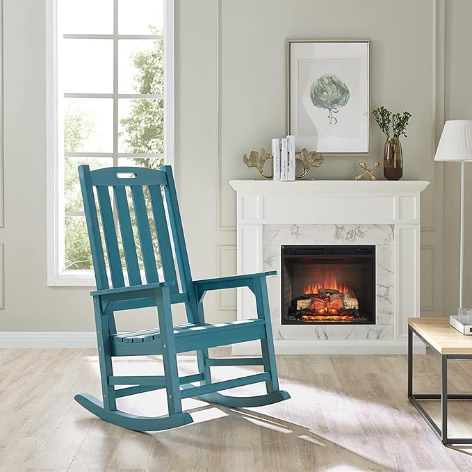 Psilvam Oversized Outdoor Rocking Chair, - Image 6