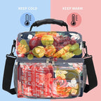 FlowFly Double Layer Cooler Insulated Lunch Bag Adult Lunch Box Large Tote Bag - Image 2