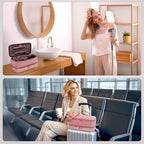 Travel Hair Dryer Case for Shark FlexFusion, Portable Hair Tools Bag, Double-Layer Storage Carrying Case for Shark FlexStyle Blow Dryer, FlexFusion & Fusion Air Straightener Attachments Holder