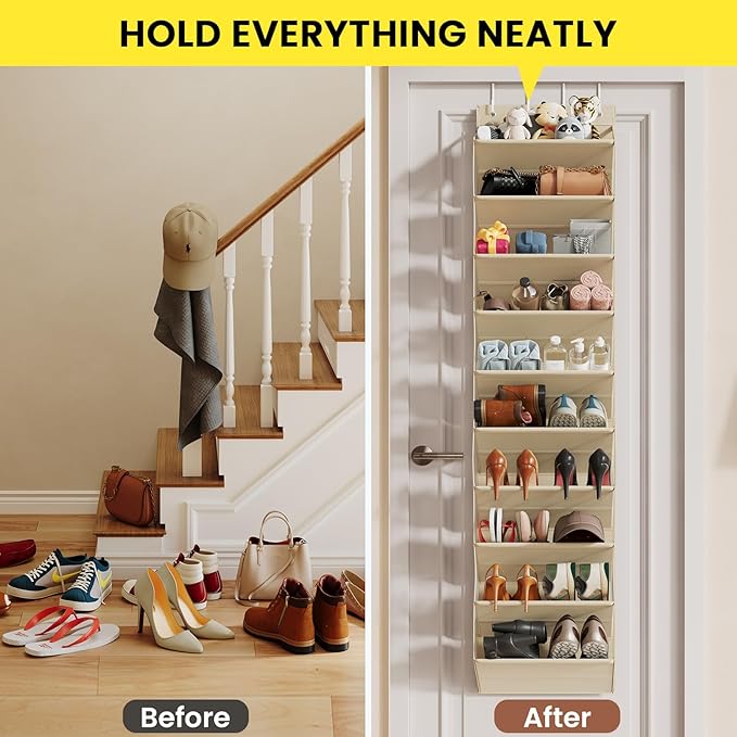 Over the Door Shoe Organizer for Closet, Shoes Rack - Image 6