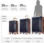 GinzaTravel Luggage Sets 3-Piece Expandable Suitcases - Image 4