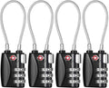 ZHEGE TSA Luggage Locks 4 Pack Travel Padlocks by ZHEGE