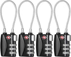 ZHEGE TSA Luggage Locks 4 Pack Travel Padlocks by ZHEGE