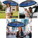 Compact Inverted Travel Umbrella, Automatic Open Close, 9-Rib 46 Inch Windproof - Image 8