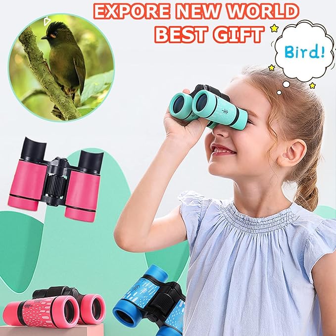 Kids Binoculars Best Gifts for 3-12 Years Boys Girls High-Resolution Optics - Image 2