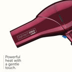 Infiniti PRO CONAIR Hair Dryer with Diffuser, Professional AC Motor, Tourmaline Ceramic Technology Blow Dryer, Includes Concentrator and Blowout Brush, Amazon Exclusive, Burgundy