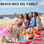 LEDAOU Beach Bag Waterproof Sandproof Women Tote Bag Pool Bag - Image 5