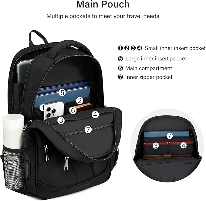 MILADA Travel Backpack For Men Laptop Backpack Women Business Carry On Backpack - Image 6