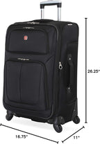 SwissGear Sion Softside Expandable Luggage, Checked-Medium 25-Inch - Image 11