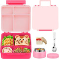 Kids Bento Lunch Box with 8oz Soup Thermo, Kids Leakproof Lunch Food Containers by Aimsnk