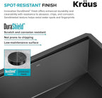 KRAUS Kore Workstation 27-inch Undermount 16 Gauge Black Stainless Kitchen Sink - Image 8
