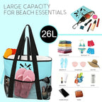 8-Pocket Waterproof Tote for Women -Sandproof Beach Bag - Image 3