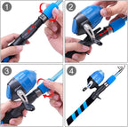 PLUSINNO Kids Fishing Pole, Portable Telescopic Fishing Rod and Reel Combo Kit - - Image 4