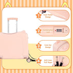 20" Ride-On Travel Suitcase for Kids, Cute Ear Toddler Carry on Luggage - Image 3