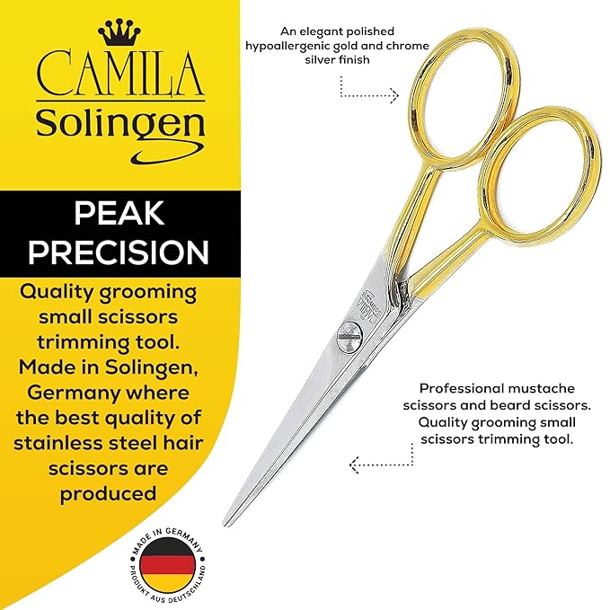 CS45 Hair Scissors Professional 4.5" Very Sharp Grooming Scissors. Razor Edge Barber Hair Cutting Scissor. Stainless Steel Hair Cutting Shears for Salon. Made of in Solingen, Germany