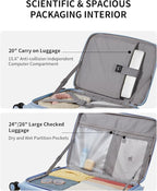aji Expandable Top Open 26 Inch Checked Luggage - Image 5